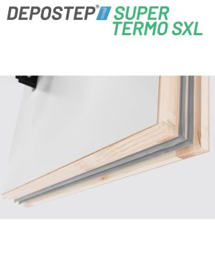 Scara pod DEPOSTEP SUPER TERMO SXL chepeng pod pliabil din lemn, maner telescopic, H max 330 cm