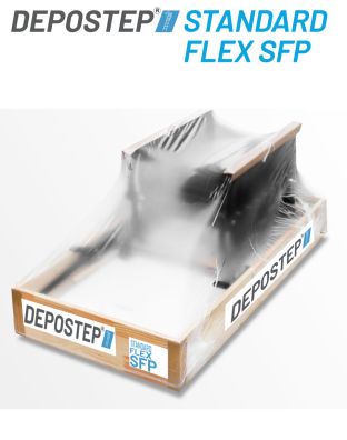 Scara pod DEPOSTEP STANDARD FLEX SFP metalica tip pantograf cu toc de lemn