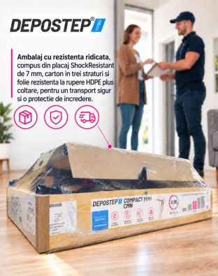 Scara pod DEPOSTEP COMPACT MINI CMN scurta, pliabila din lemn, H max 275-280 cm 