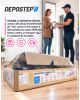 Scara pod DEPOSTEP COMPACT MINI CMN scurta, pliabila din lemn, H max 275-280 cm 