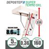 Scara pod DEPOSTEP SUPER TERMO SXL chepeng pod pliabil din lemn, maner telescopic, H max 330 cm