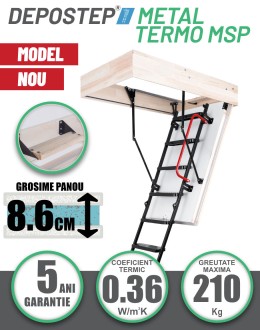 Scara pod DEPOSTEP METAL TERMO MSP pliabila metalica supertermoizolata NEW MODEL