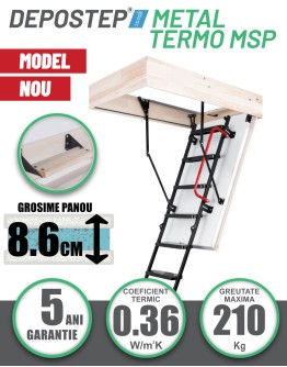 Scara pod DEPOSTEP METAL TERMO MSP pliabila metalica supertermoizolata NEW MODEL