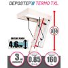 Scara pod DEPOSTEP TERMO TXL chepeng pod pliabil din lemn, maner telescopic, H max 330 cm