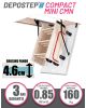 Scara pod DEPOSTEP COMPACT MINI CMN scurta, pliabila din lemn, H max 275-280 cm 