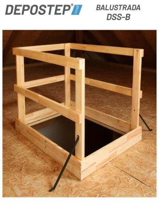 DEPOSTEP DSS -B  - Balustrada de protectie scara de pod universala