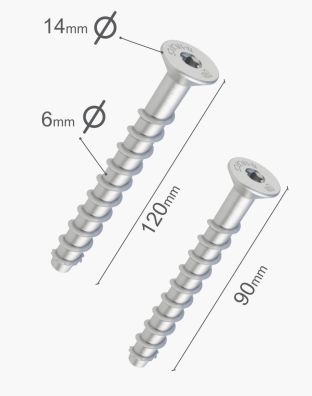 Suruburi beton pentru montajul scarilor Depostep set 10 buc