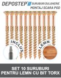 Suruburi dulgherie pentru montajul scarilor Depostep set 10buc