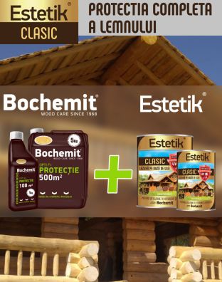 Lazura lemn ESTETIK CLASIC 5L PALISANDRU, protectie UV
