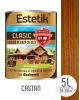 Lazura lemn ESTETIK CLASIC 5L CASTAN, protectie UV
