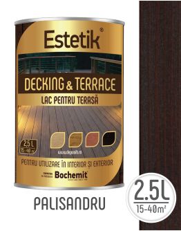 Lac pentru lemn ESTETIK DECKING&TERRACE 2.5L PALISANDRU podele si terase