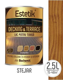 Lac pentru lemn ESTETIK DECKING&TERRACE 2.5L STEJAR podele si terase
