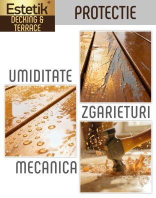Lac pentru lemn ESTETIK DECKING&TERRACE 2.5L STEJAR podele si terase