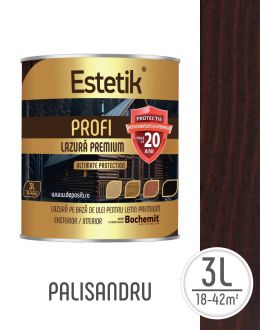 Lazura lemn ESTETIK PROFI 3L PALISANDRU, protectie avansata UV