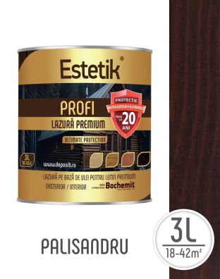Lazura lemn ESTETIK PROFI 3L PALISANDRU, protectie avansata UV
