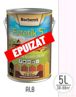 Lazura lemn BOCHEMIT ESTETIK CLASIC 5L ALB, protectie UV