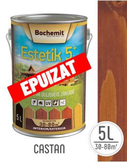 Lazura lemn BOCHEMIT ESTETIK CLASIC 5L CASTAN, protectie UV