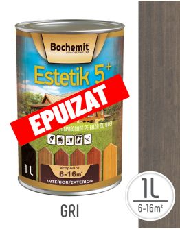Lazura lemn BOCHEMIT ESTETIK CLASIC 1L GRI, protectie UV