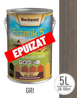 Lazura lemn BOCHEMIT ESTETIK CLASIC 5L GRI, protectie UV