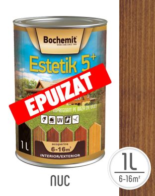 Lazura lemn BOCHEMIT ESTETIK CLASIC 1L NUC, protectie UV