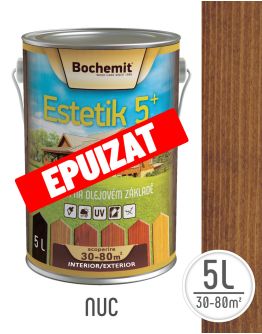 Lazura lemn BOCHEMIT ESTETIK CLASIC5L NUC, protectie UV