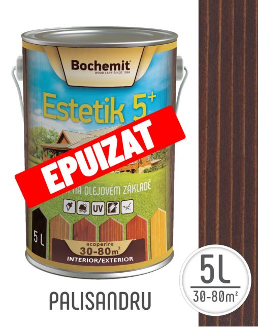 Lazura lemn BOCHEMIT ESTETIK CLASIC 5L PALISANDRU, protectie UV