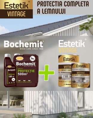 PACHET PROMO Lazura lemn ESTETIK VINTAGE ALB, 8x2.5L