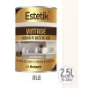 Lazura lemn ESTETIK VINTAGE 2.5L ALB, protectie UV