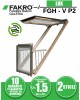 Fereastra mansarda balcon FAKRO FGH-V P2, lemn de pin, 2 sticle