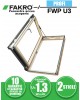 Fereastra mansarda acces acoperis FAKRO FWP U3, lemn de pin, 2 sticle