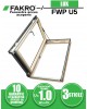 Fereastra mansarda acces acoperis FAKRO FWP U5, lemn de pin, 3 sticle