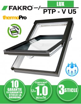 Fereastra mansarda FAKRO PTP-V U5, din PVC, 3 sticle