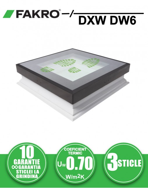 Fereastra circulabila acoperis terasa Fakro DXW DW6 