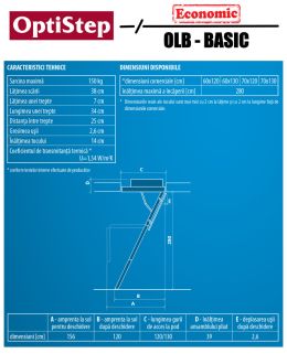 PRODUS RESIGILAT - Scara pod Optistep OLB Basic 60x120x280