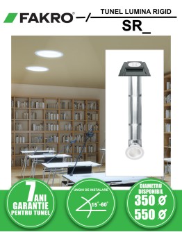 Tunel solar de lumina cu tub rigid Fakro SR_ pentru acoperis inclinat