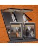Fereastra mansarda balcon FAKRO FGH-V P2, lemn de pin, 2 sticle