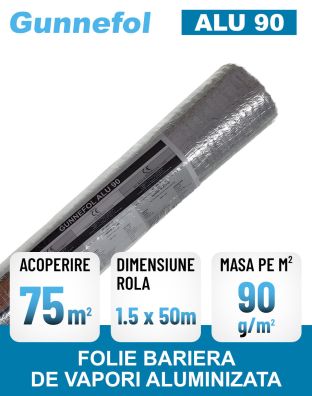 Folie bariera de vapori aluminizata GUNNEFOL ALU 90