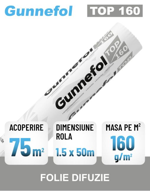 Folie anticondens si difuzie GUNNEFOL TOP 160