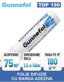Folie anticondens si difuzie cu banda adeziva GUNNEFOL TOP 190
