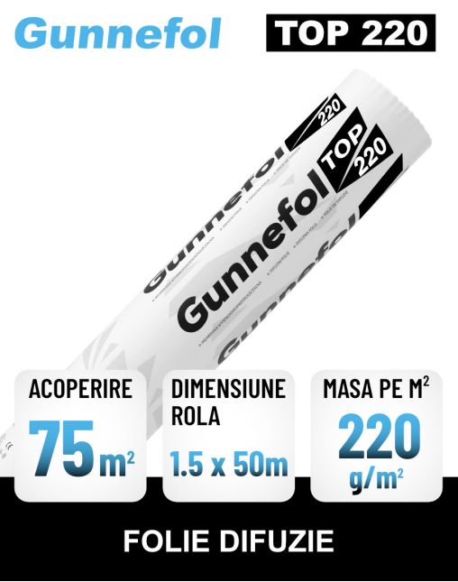 Folie anticondens si difuzie GUNNEFOL TOP 220