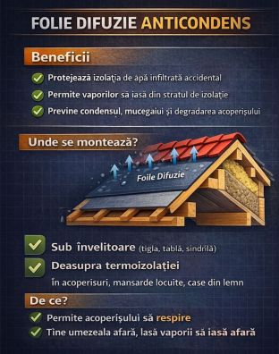 Folie anticondens si difuzie GUNNEFOL TOP 150
