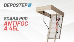 Usa pod cu scara DEPOSTEP ANTIFOC A 45 L | Vedere 360°
