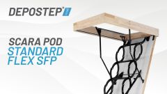 Usa pod cu scara metalica DEPOSTEP - STANDARD FLEX SFP | Vedere 360°
