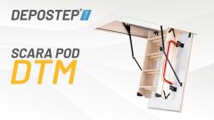 Usa pod cu scara din lemn DEPOSTEP - TERMO DTM | Vedere 360°