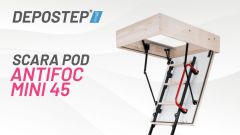 Usa pod cu scara DEPOSTEP ANTIFOC MINI 45 | Vedere 360°