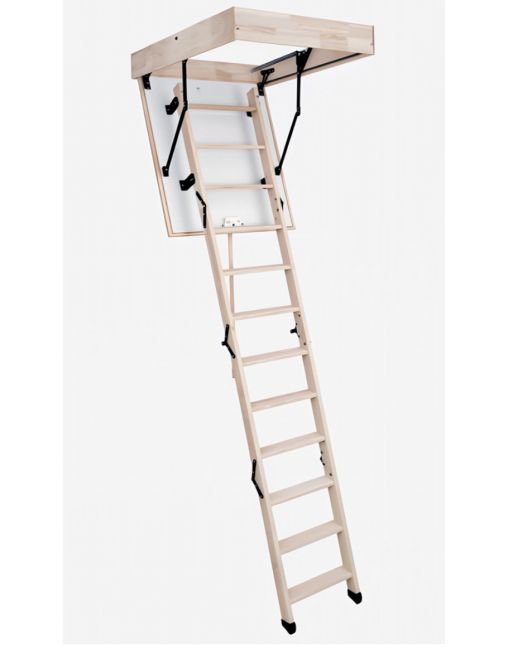 Scara pod DEPOSTEP COMPACT MINI CMN scurta, pliabila din lemn, H max 275-280 cm 