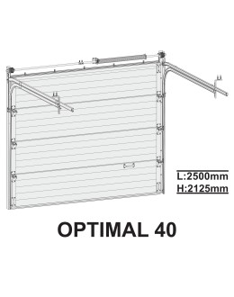 Usa de garaj Optimal 40 alba 2500x2125