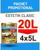 Pachet Promo Lazura Estetik Clasic 4x5L=20L, 120-320 mp