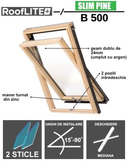 Fereastra de mansarda RoofLITE Slim Pine 