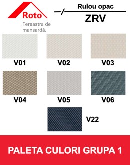 Rulou interior opac fereastra mansarda Roto ZRV